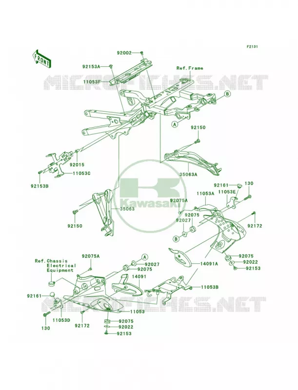 Frame FittingsRear Kawasaki MOTOS 600 2005 Ninja ZX-6RR  ZX600-N1