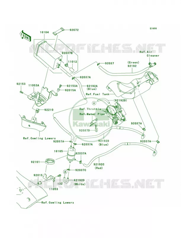 Fuel Evaporative SystemCA Kawasaki MOTOS 600 2005 Ninja ZX-6RR  ZX600-N1
