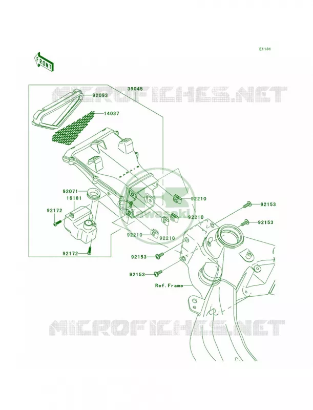 Air Duct Kawasaki MOTOS 636 2005 Ninja ZX-6R  ZX636-C1