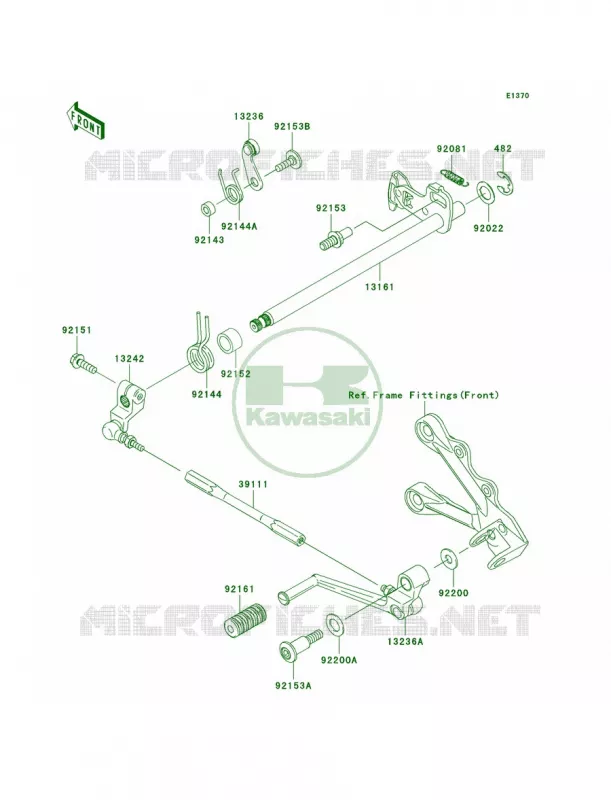 Gear Change Mechanism Kawasaki MOTOS 636 2005 Ninja ZX-6R  ZX636-C1
