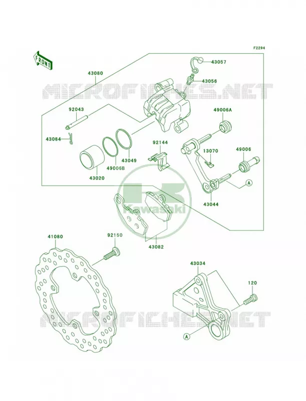 Rear Brake Kawasaki MOTOS 636 2005 Ninja ZX-6R  ZX636-C1