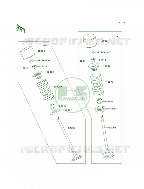 Valves Kawasaki MOTOS 636 2005 Ninja ZX-6R  ZX636-C1