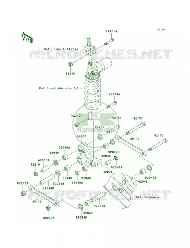 Rear Suspension Kawasaki MOTOS 1000 2004 Ninja ZX-10R  ZX1000-C1