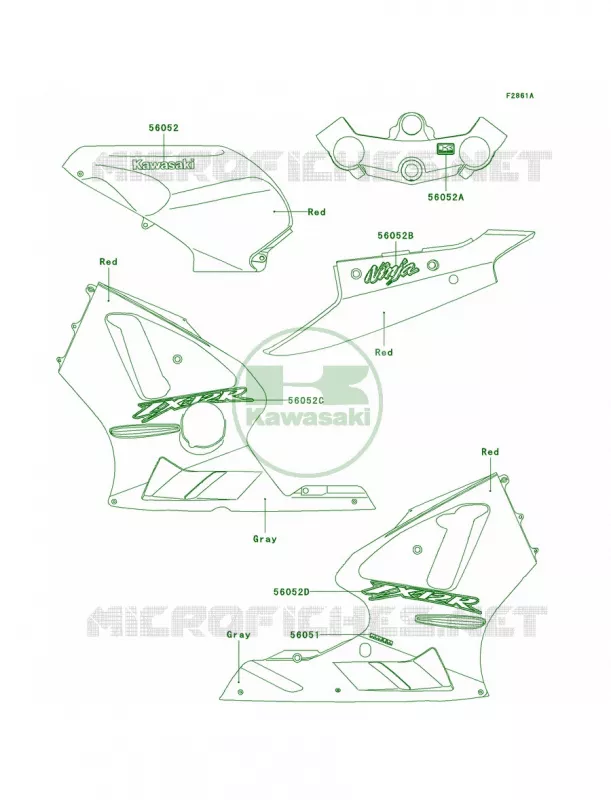 DecalsRedB1 Kawasaki MOTOS 1200 2004 Ninja ZX-12R  ZX1200-B3