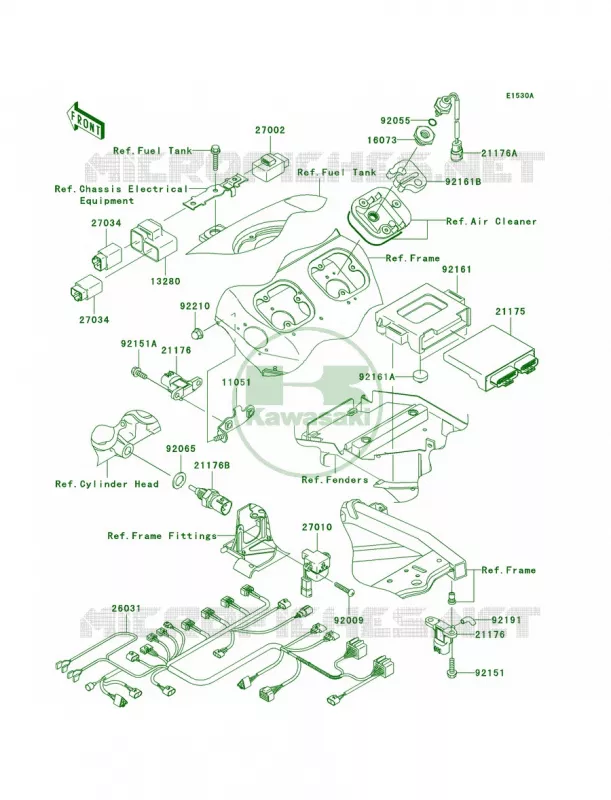 Fuel InjectionB3B4 Kawasaki MOTOS 1200 2004 Ninja ZX-12R  ZX1200-B3