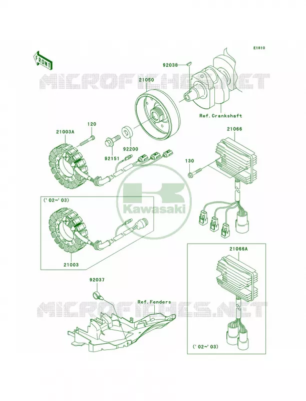 Generator Kawasaki MOTOS 1200 2004 Ninja ZX-12R  ZX1200-B3