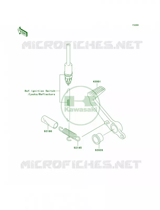 Brake PedalTorque Link Kawasaki MOTOS 600 2004 Ninja ZX-6RR  ZX600-M1