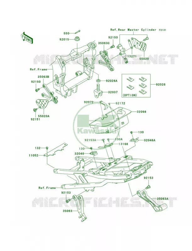 Frame Fittings Kawasaki MOTOS 600 2004 Ninja ZX-6RR  ZX600-M1