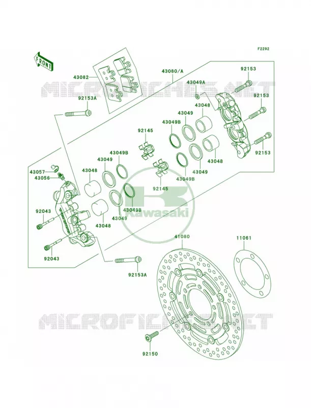 Front Brake Kawasaki MOTOS 600 2004 Ninja ZX-6RR  ZX600-M1