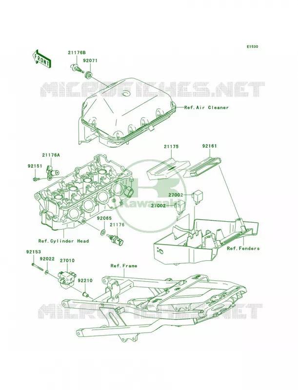 Fuel Injection Kawasaki MOTOS 600 2004 Ninja ZX-6RR  ZX600-M1