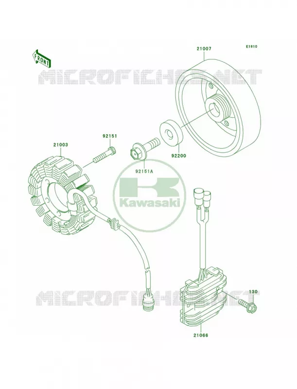 Generator Kawasaki MOTOS 600 2004 Ninja ZX-6RR  ZX600-M1