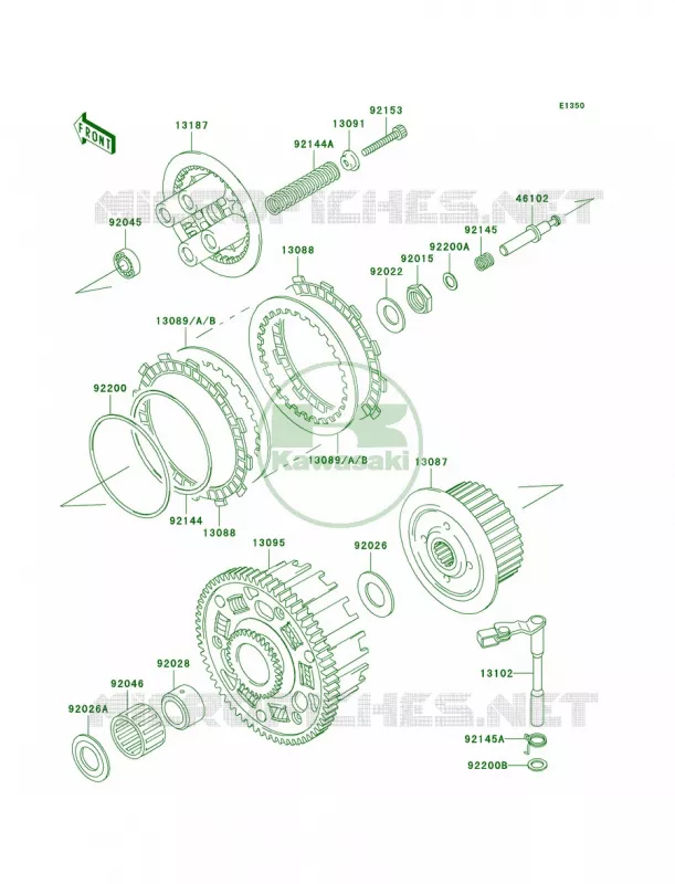 Clutch Kawasaki MOTOS 636 2004 Ninja ZX-6R  ZX636-B2