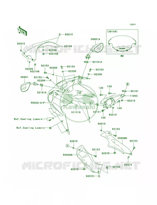 Cowling Kawasaki MOTOS 636 2004 Ninja ZX-6R  ZX636-B2
