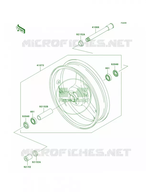 Front Wheel Kawasaki MOTOS 636 2004 Ninja ZX-6R  ZX636-B2