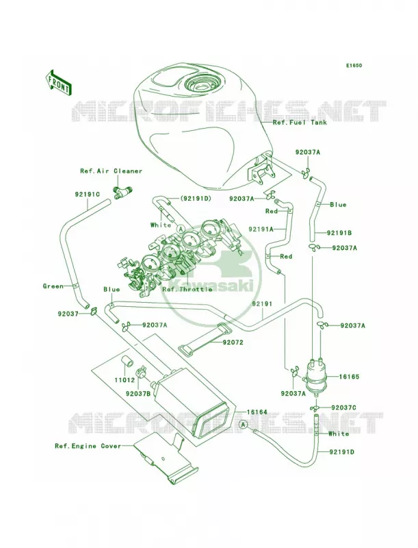 Fuel Evaporative SystemCA Kawasaki MOTOS 636 2004 Ninja ZX-6R  ZX636-B2