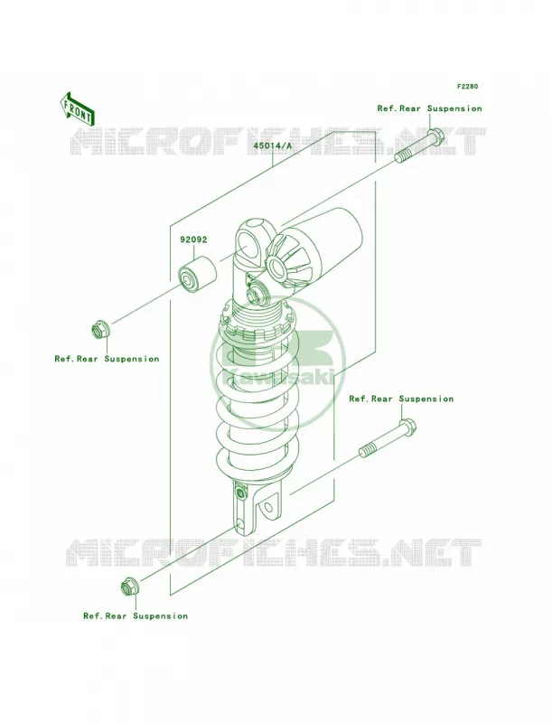 Shock Absorbers Kawasaki MOTOS 636 2004 Ninja ZX-6R  ZX636-B2