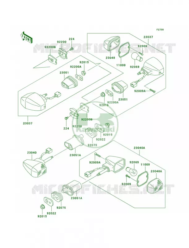 Turn Signals Kawasaki MOTOS 636 2004 Ninja ZX-6R  ZX636-B2