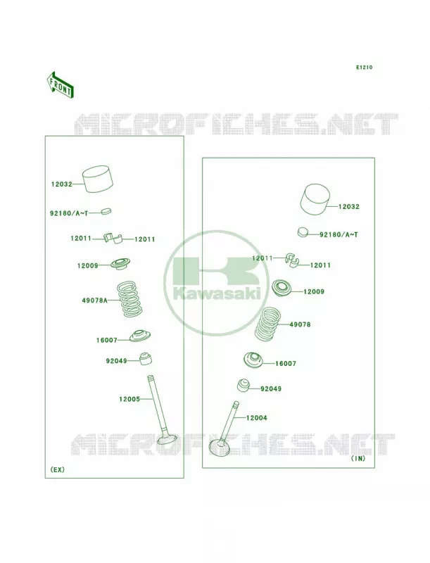 Valves Kawasaki MOTOS 636 2004 Ninja ZX-6R  ZX636-B2