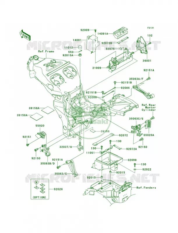 Frame Fittings Kawasaki MOTOS 1200 2003 Ninja ZX-12R  ZX1200-B2