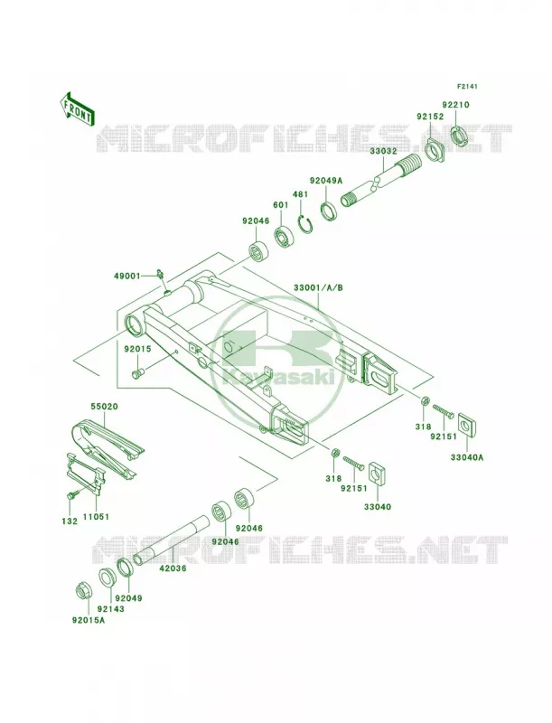 Swingarm Kawasaki MOTOS 1200 2003 Ninja ZX-12R  ZX1200-B2