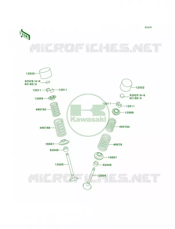 Valves Kawasaki MOTOS 1200 2003 Ninja ZX-12R  ZX1200-B2