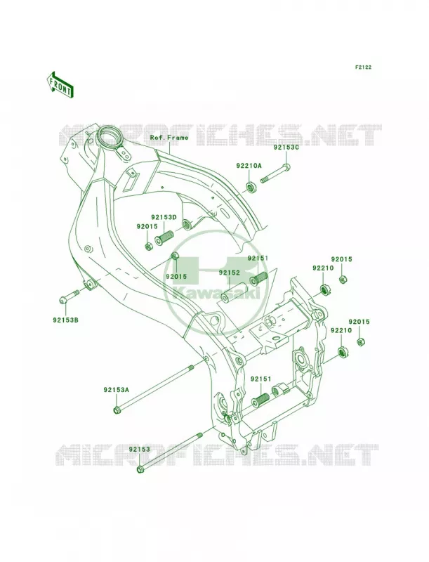 Engine Mount Kawasaki MOTOS 600 2003 Ninja ZX-6RR  ZX600-K1