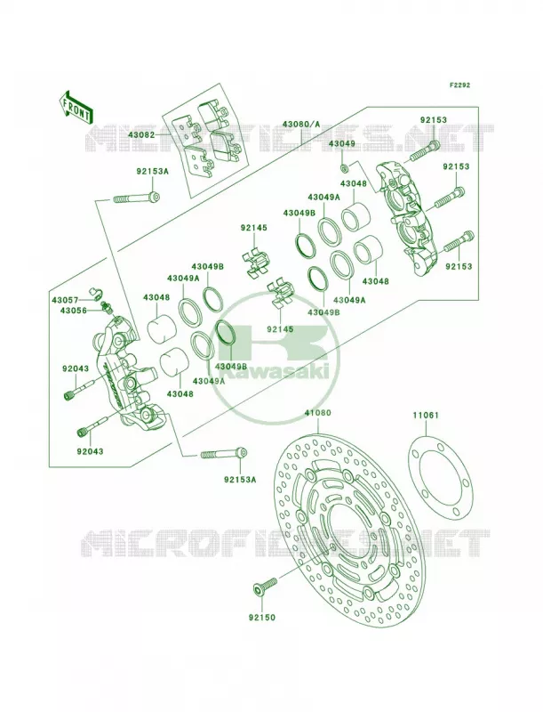 Front Brake Kawasaki MOTOS 636 2003 Ninja ZX-6R  ZX636-B1