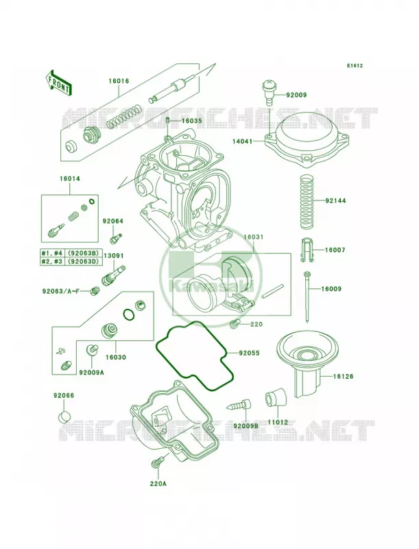 Carburetor Parts Kawasaki MOTOS 750 2003 Ninja ZX-7R  ZX750-P8