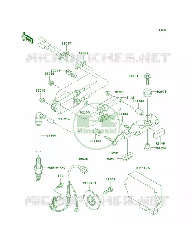 Ignition System Kawasaki MOTOS 750 2003 Ninja ZX-7R  ZX750-P8