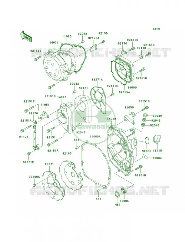 Engine Covers Kawasaki MOTOS 900 2003 Ninja ZX-9R  ZX900-F2