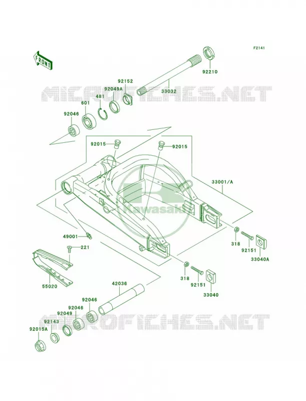 Swingarm Kawasaki MOTOS 900 2003 Ninja ZX-9R  ZX900-F2
