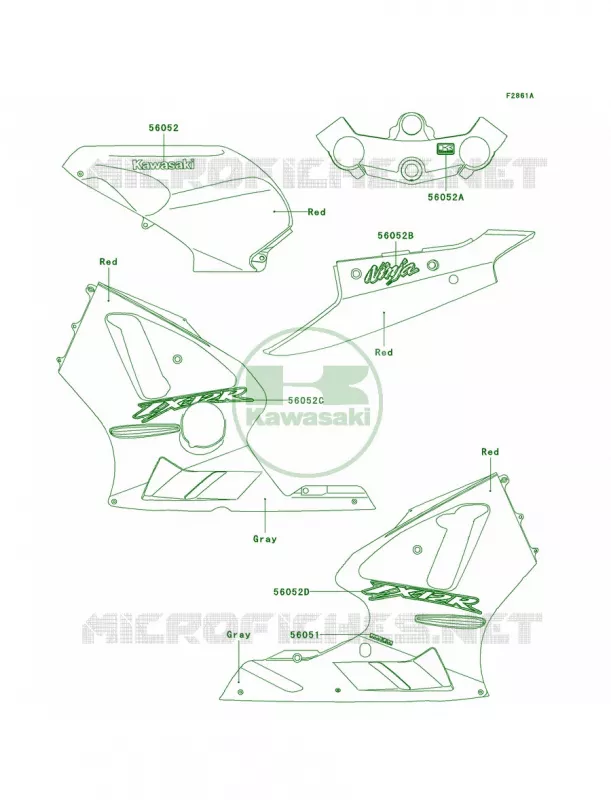DecalsRedB1 Kawasaki MOTOS 1200 2002 Ninja ZX-12R  ZX1200-B1