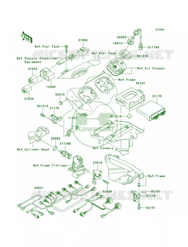 Fuel InjectionB3B4 Kawasaki MOTOS 1200 2002 Ninja ZX-12R  ZX1200-B1