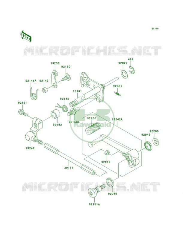 Gear Change Mechanism Kawasaki MOTOS 1200 2002 Ninja ZX-12R  ZX1200-B1