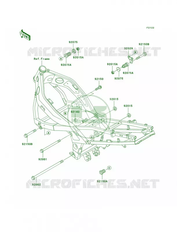 Engine Mount Kawasaki MOTOS 600 2002 Ninja ZX-6  ZX600-E10