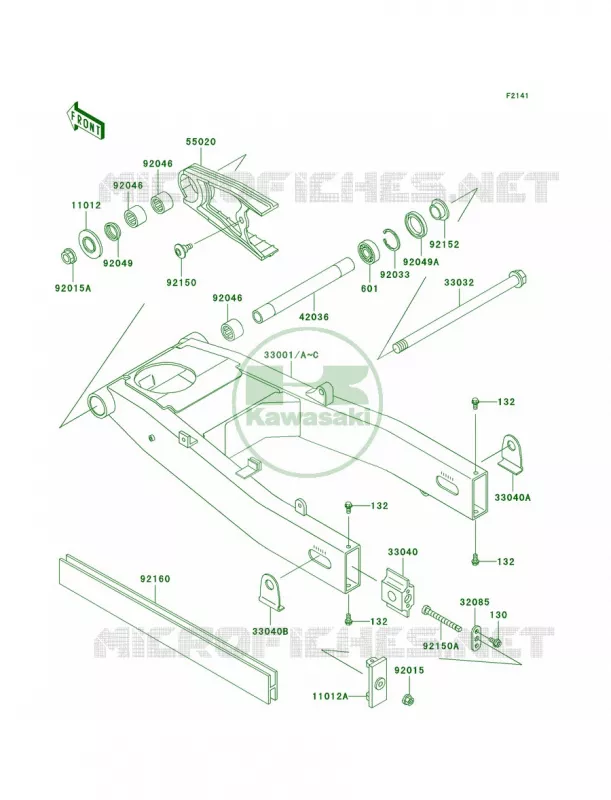 Swingarm Kawasaki MOTOS 600 2002 Ninja ZX-6  ZX600-E10