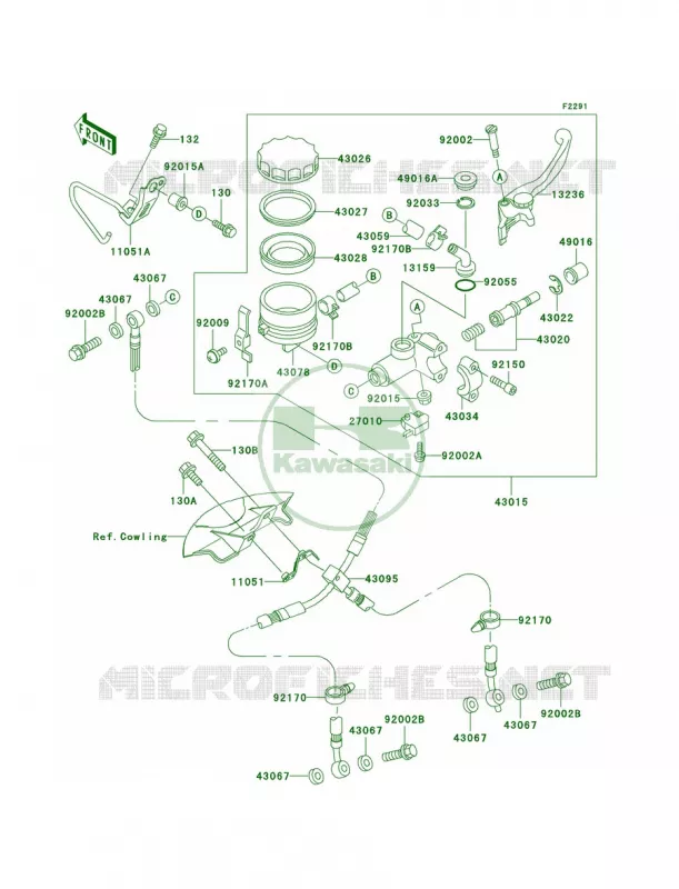 Front Master Cylinder Kawasaki MOTOS 600 2002 Ninja ZX-6R  ZX600-J3