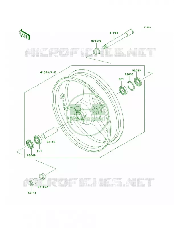 Front Wheel Kawasaki MOTOS 600 2002 Ninja ZX-6R  ZX600-J3