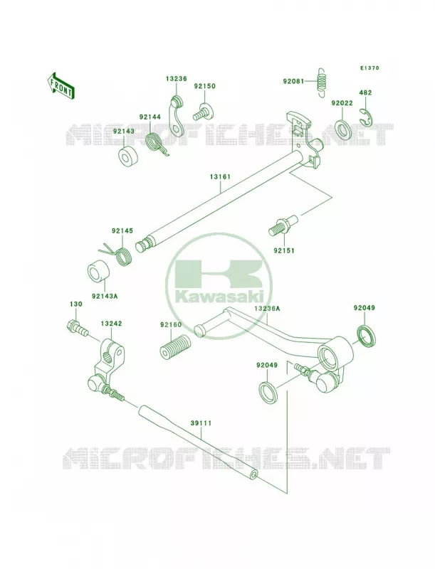 Gear Change Mechanism Kawasaki MOTOS 600 2002 Ninja ZX-6R  ZX600-J3