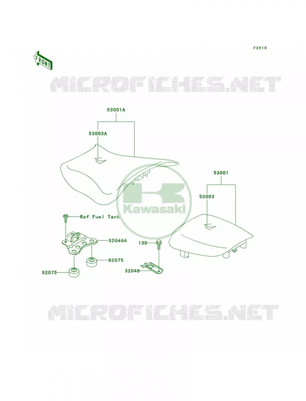 Seat Kawasaki MOTOS 600 2002 Ninja ZX-6R  ZX600-J3