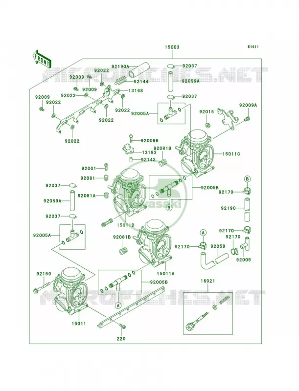 Carburetor Kawasaki MOTOS 750 2002 Ninja ZX-7R  ZX750-P7