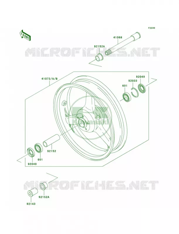 Front Wheel Kawasaki MOTOS 900 2002 Ninja ZX-9R  ZX900-F1