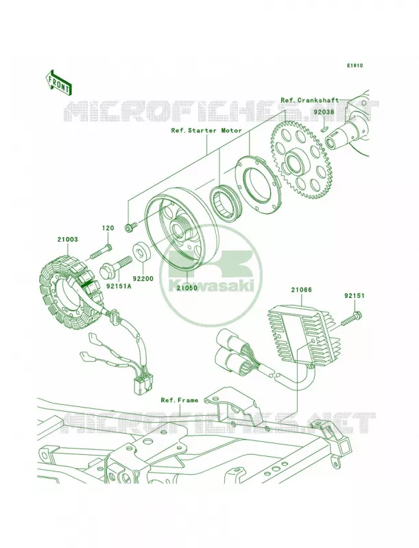 Generator Kawasaki MOTOS 900 2002 Ninja ZX-9R  ZX900-F1