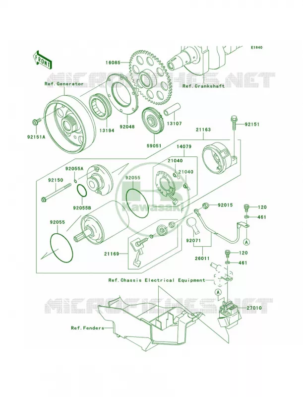 Starter Motor Kawasaki MOTOS 900 2002 Ninja ZX-9R  ZX900-F1