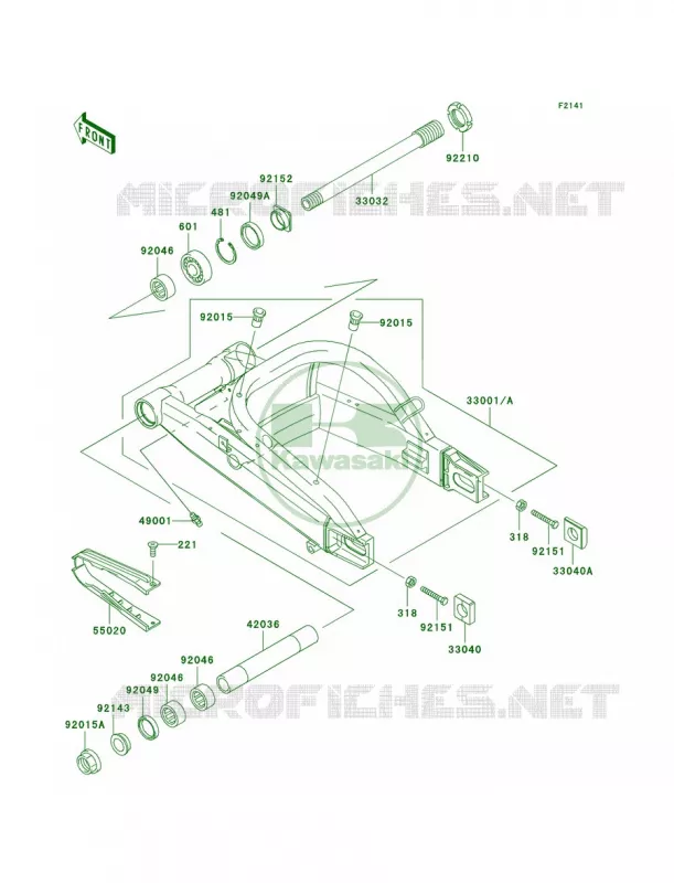 Swingarm Kawasaki MOTOS 900 2002 Ninja ZX-9R  ZX900-F1