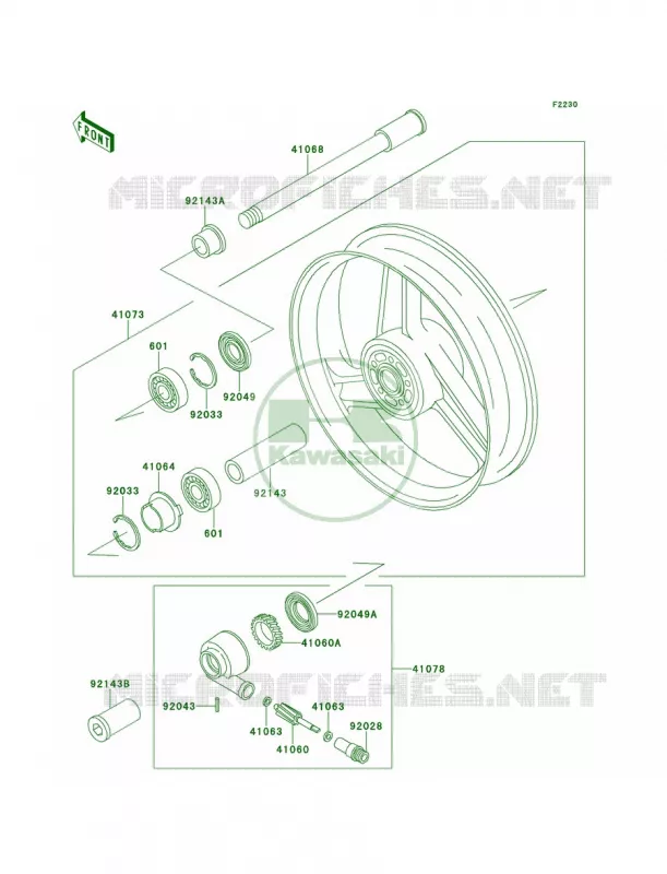 Front Wheel Kawasaki MOTOS 1100 2001 Ninja ZX-11  ZX1100-D9
