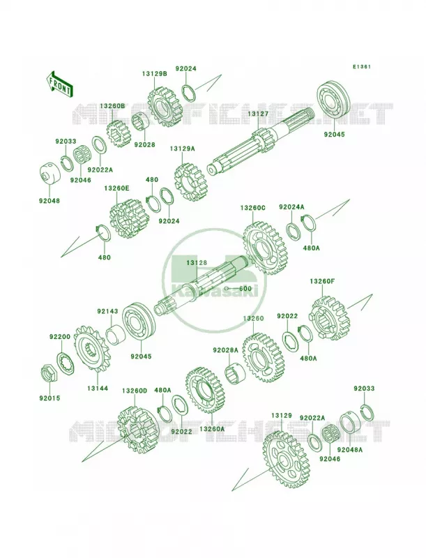 Transmission Kawasaki MOTOS 1100 2001 Ninja ZX-11  ZX1100-D9