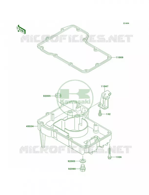 Oil Pan Kawasaki MOTOS 600 2001 Ninja ZX-6  ZX600-E9