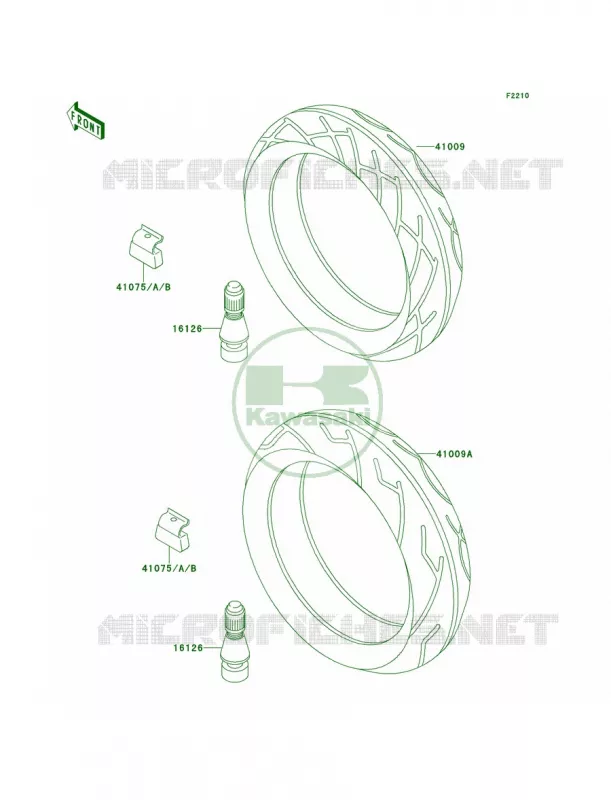 Tires Kawasaki MOTOS 600 2001 Ninja ZX-6  ZX600-E9