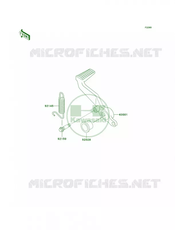 Brake PedalTorque Link Kawasaki MOTOS 600 2001 Ninja ZX-6R  ZX600-J2